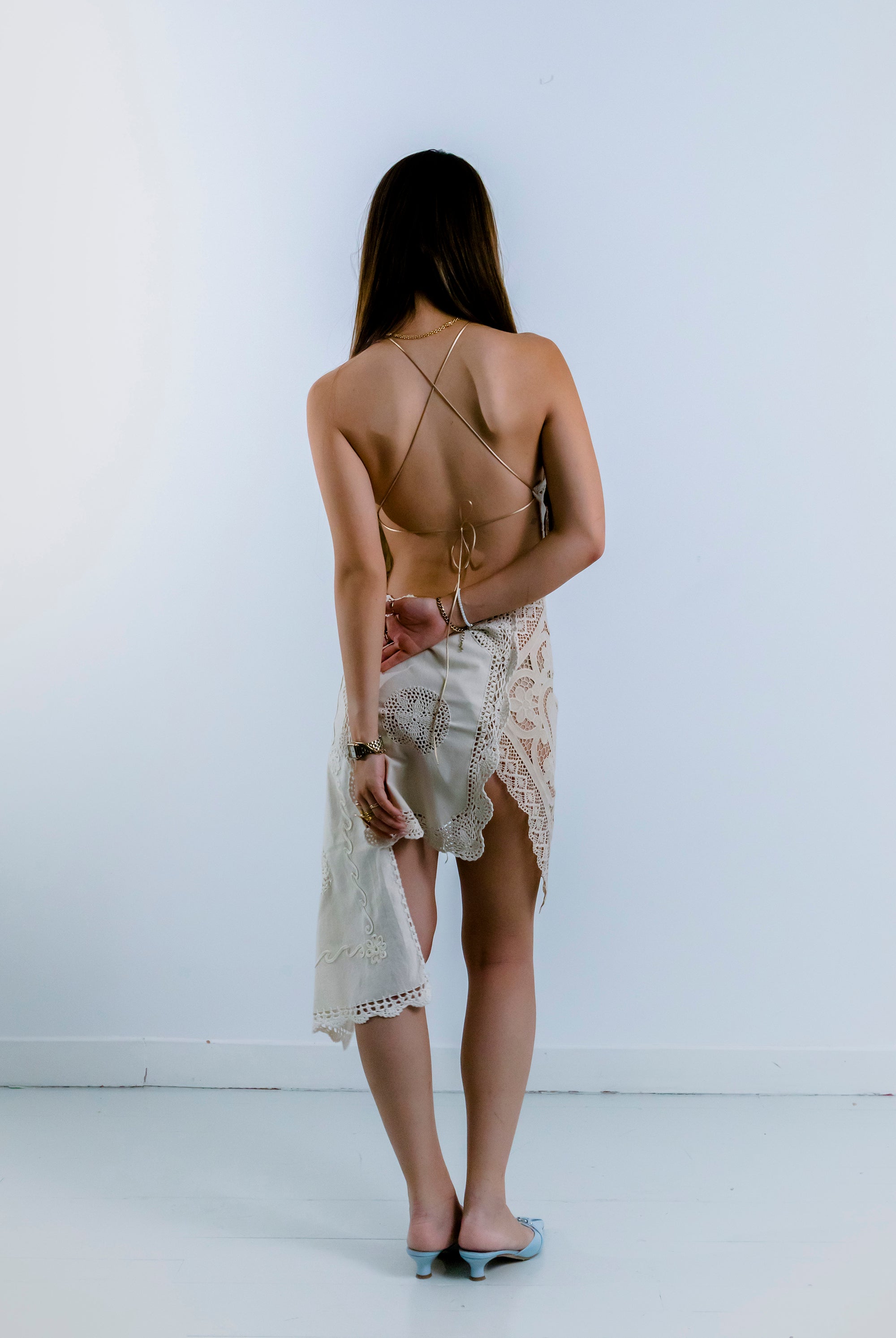 HANDKERCHIEF DRESS HALTER