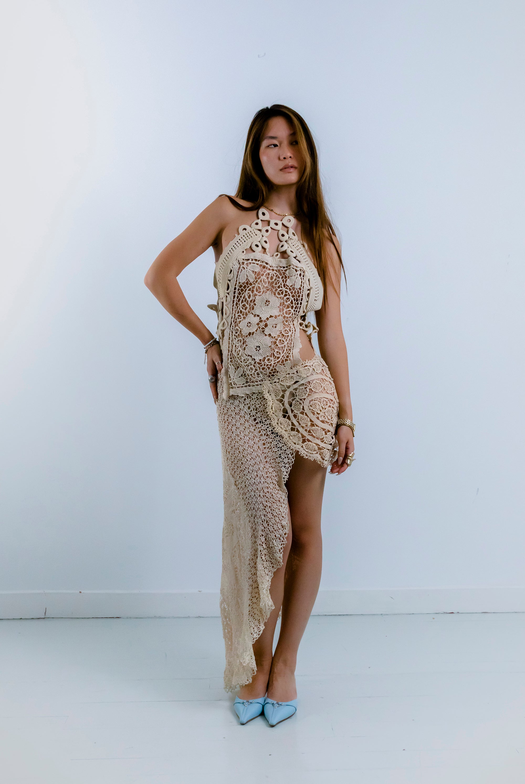 HANDKERCHIEF DRESS HALTER