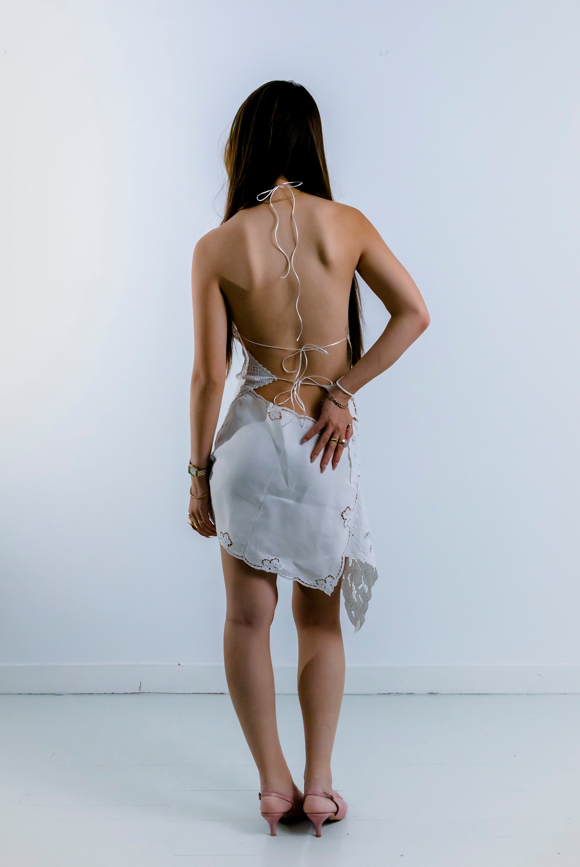 HANDKERCHIEF DRESS HALTER