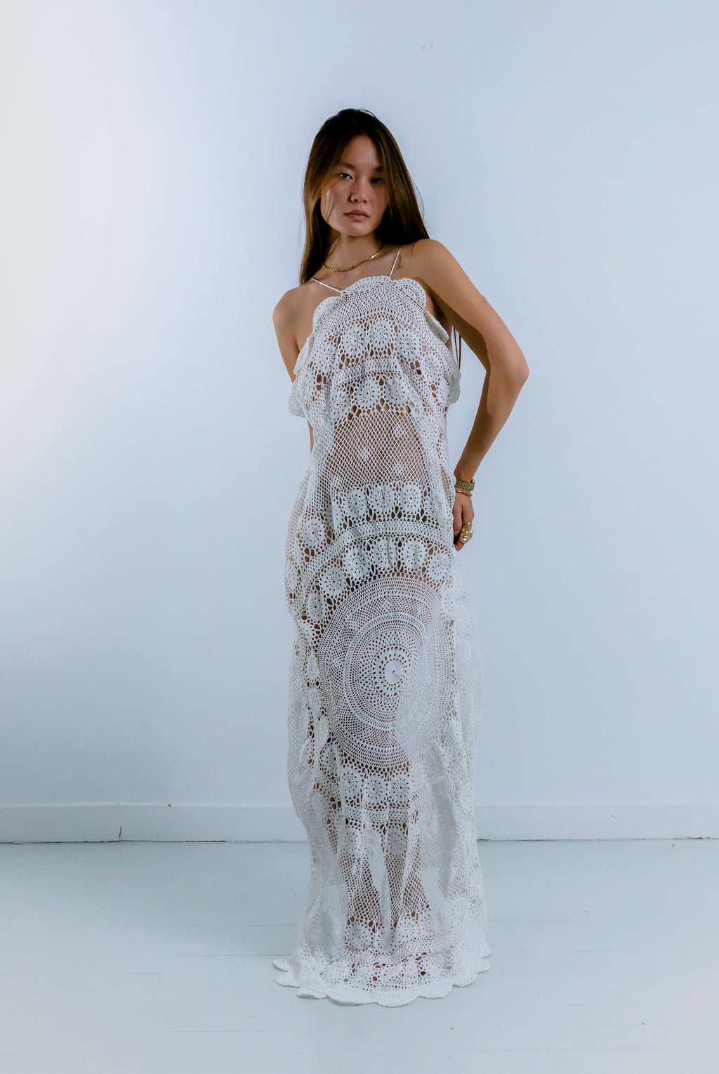 HANDKERCHIEF DRESS MAXI