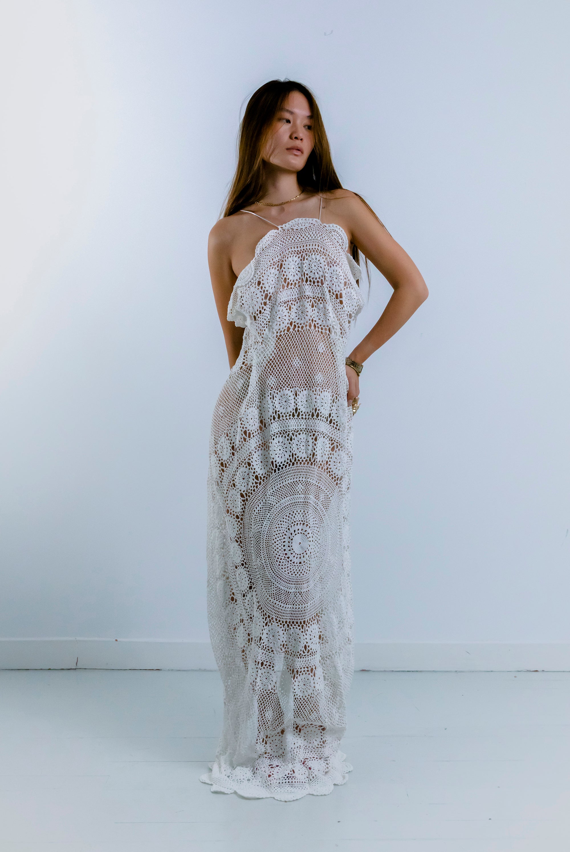 HANDKERCHIEF DRESS MAXI
