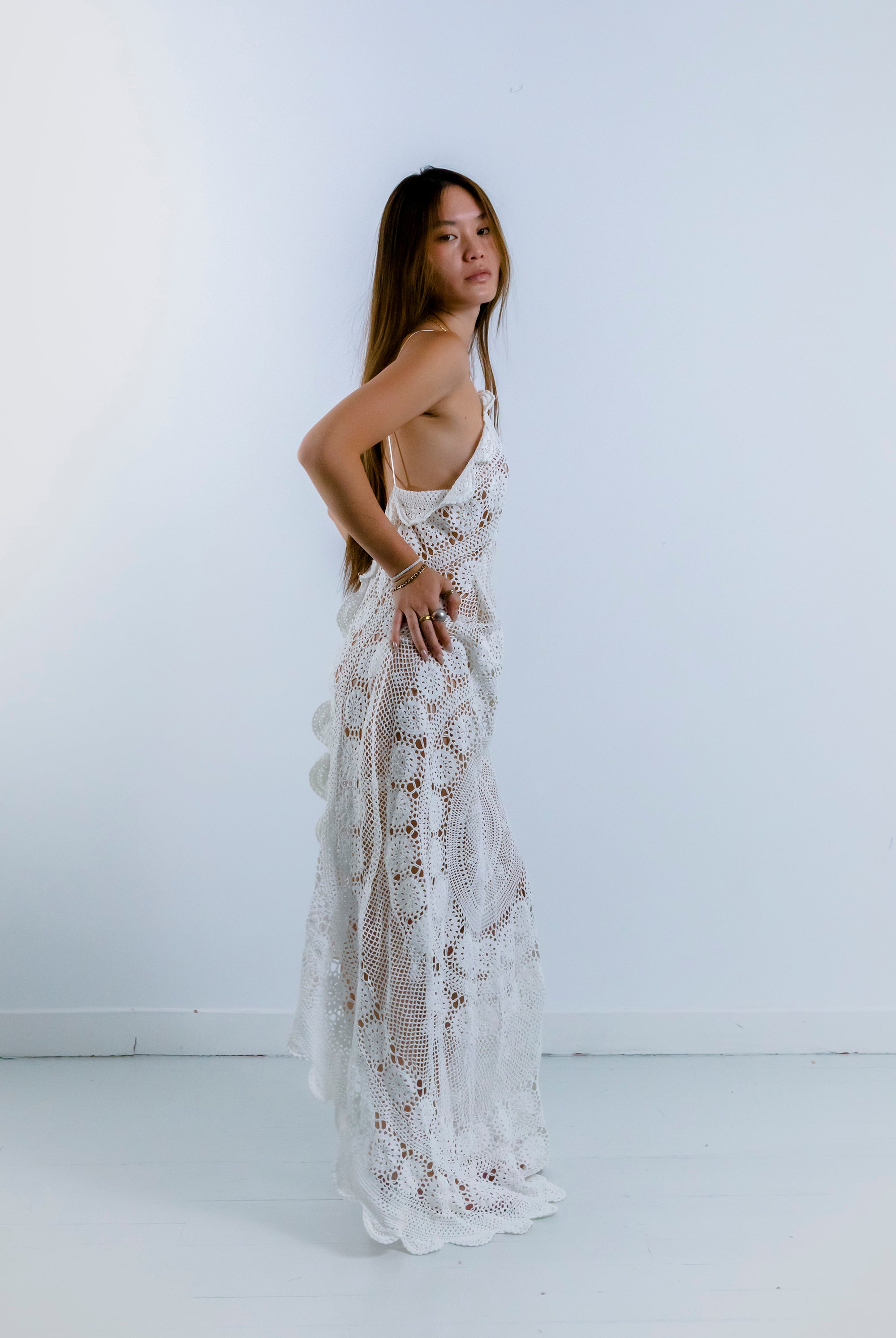 HANDKERCHIEF DRESS MAXI
