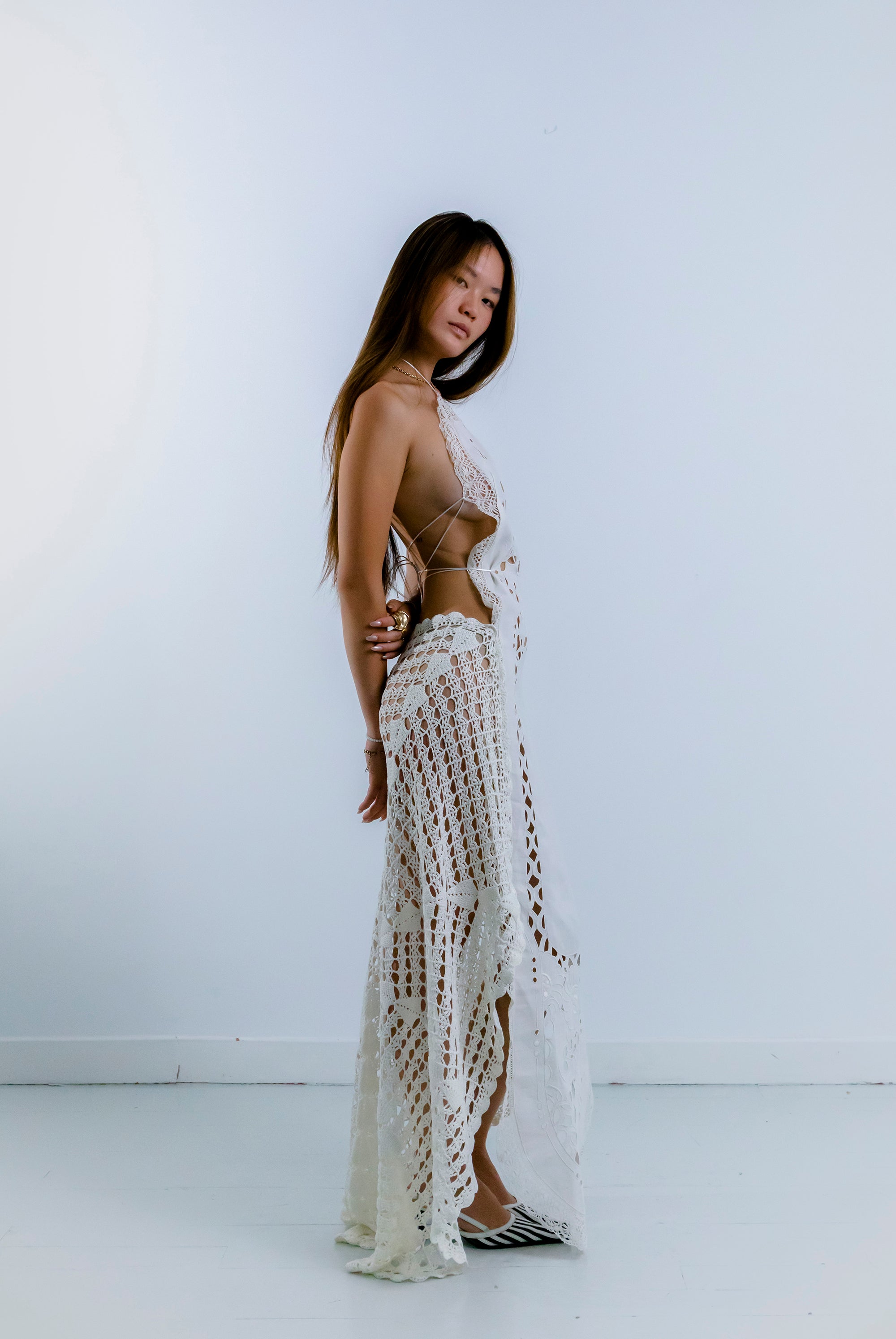 HANDKERCHIEF DRESS HALTER