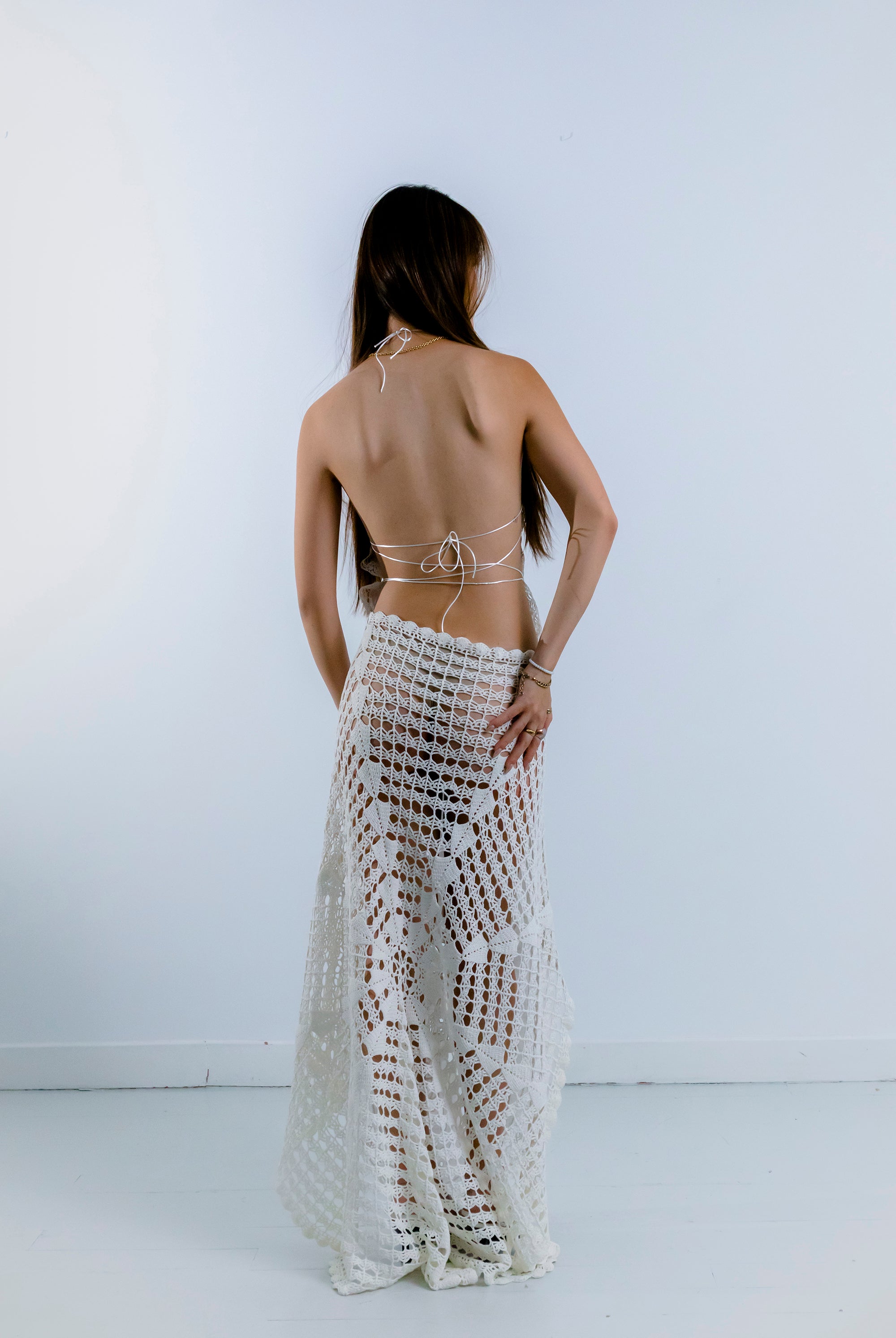 HANDKERCHIEF DRESS HALTER