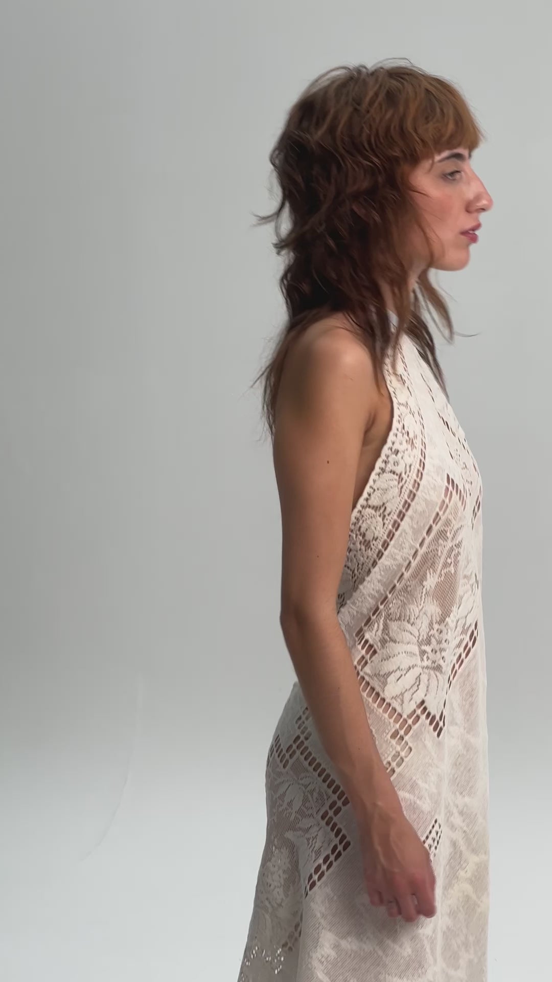 HANDKERCHIEF MIDI HALTER DRESS